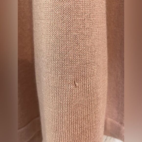 Peruvian Connection V-Neck Peplum Sweater & Skirt Set Blush M - Picture 6 of 10